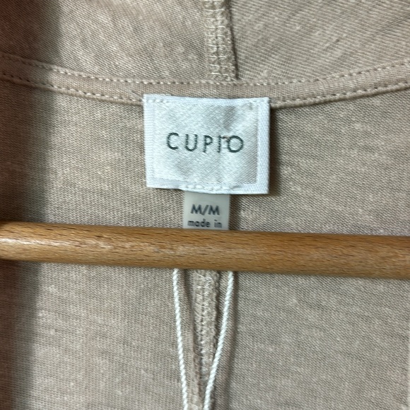NWT Cupid draped open cardigan in size medium Haygrass linen blend - Picture 3 of 7